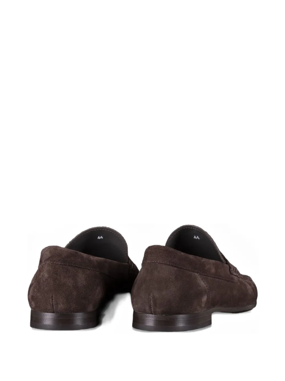 Moorer Penny-strap Suede Loafers In Brown
