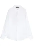 Moorer Pearl-FLN linen shirt - White