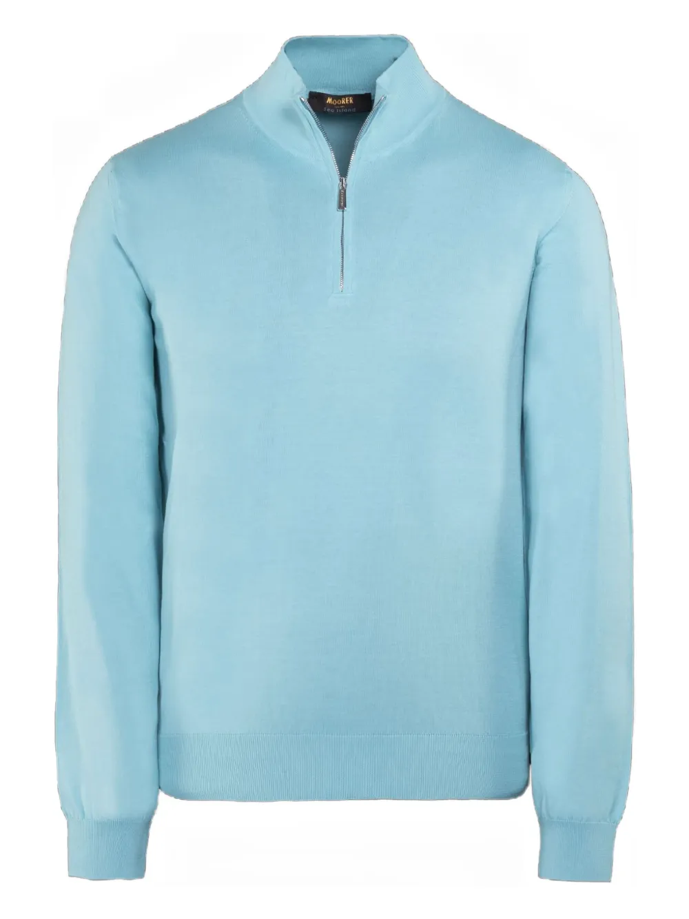 Moorer ATLANTE-SI5 half-zip cotton sweater | Blue | Image 1