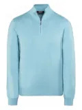 Moorer ATLANTE-SI5 half-zip cotton sweater - Blue