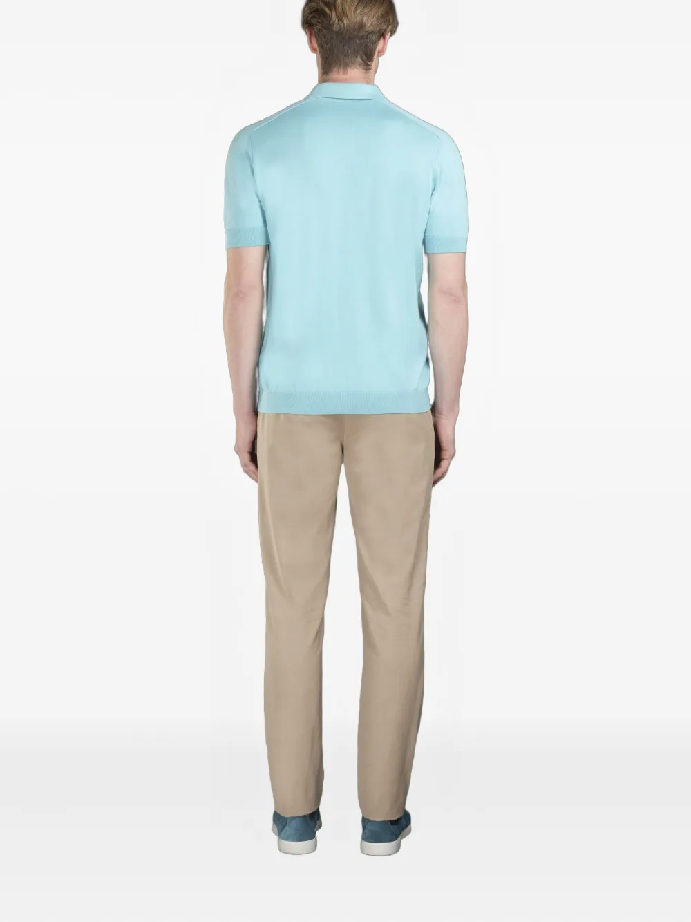 Moorer Poloshirt met korte mouwen Blauw