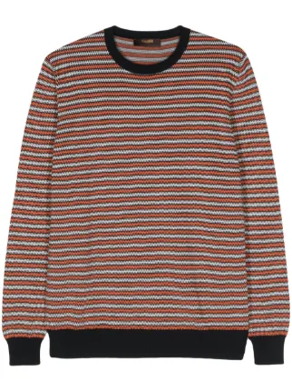 Moorer Portman ストライプ プルオーバー | ブルー | FARFETCH JP