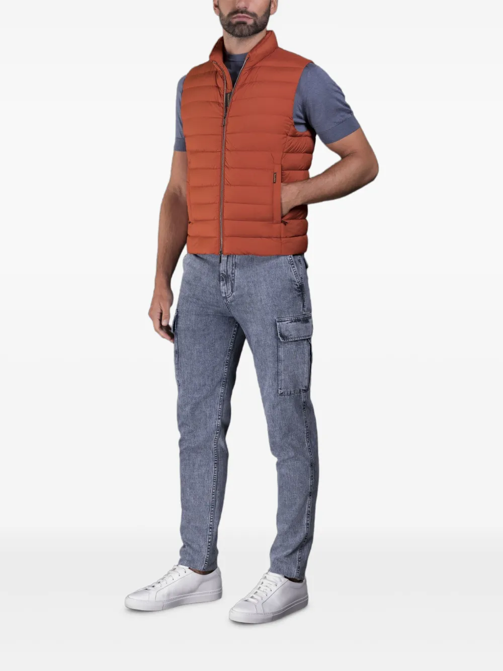 Moorer Gewatteerde bodywarmer Oranje