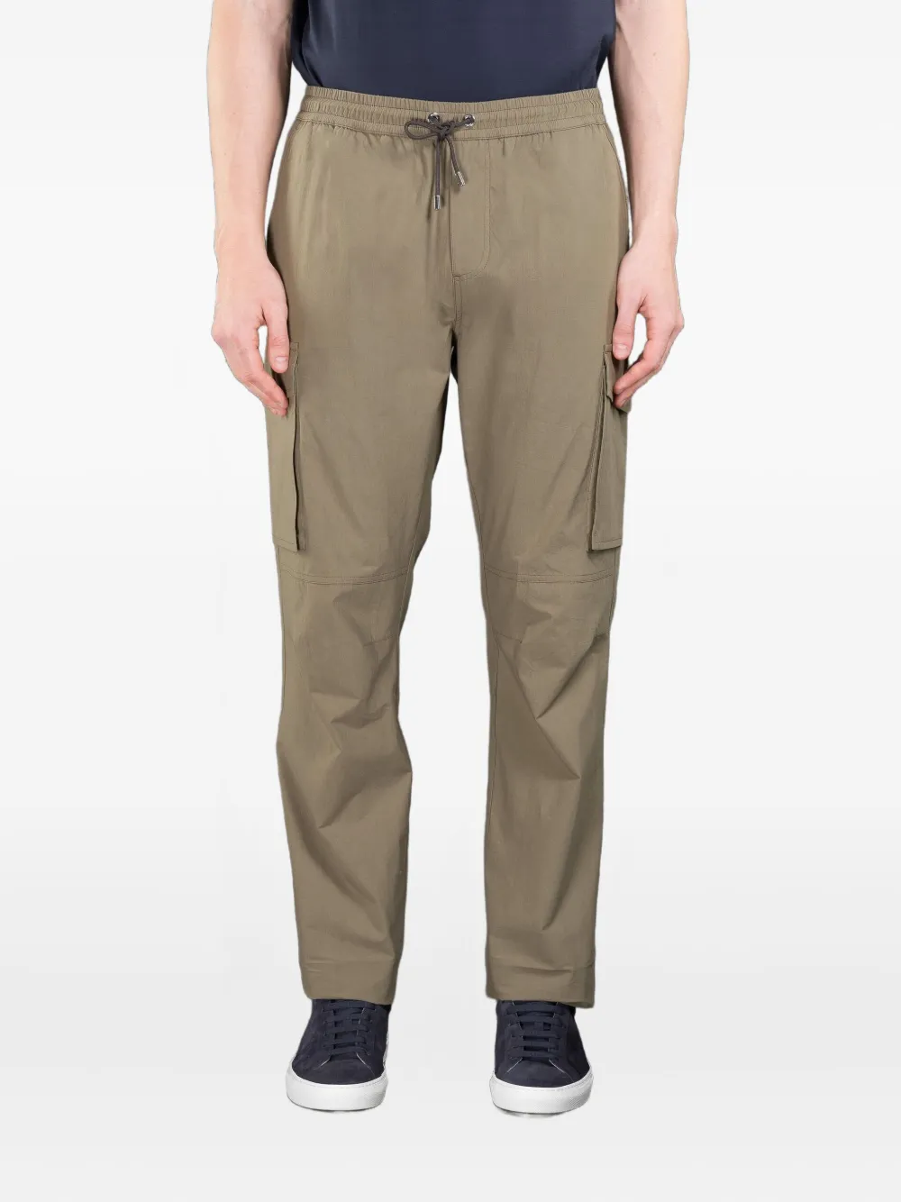 Moorer Cargo-pocket Drawstring Trousers In Green