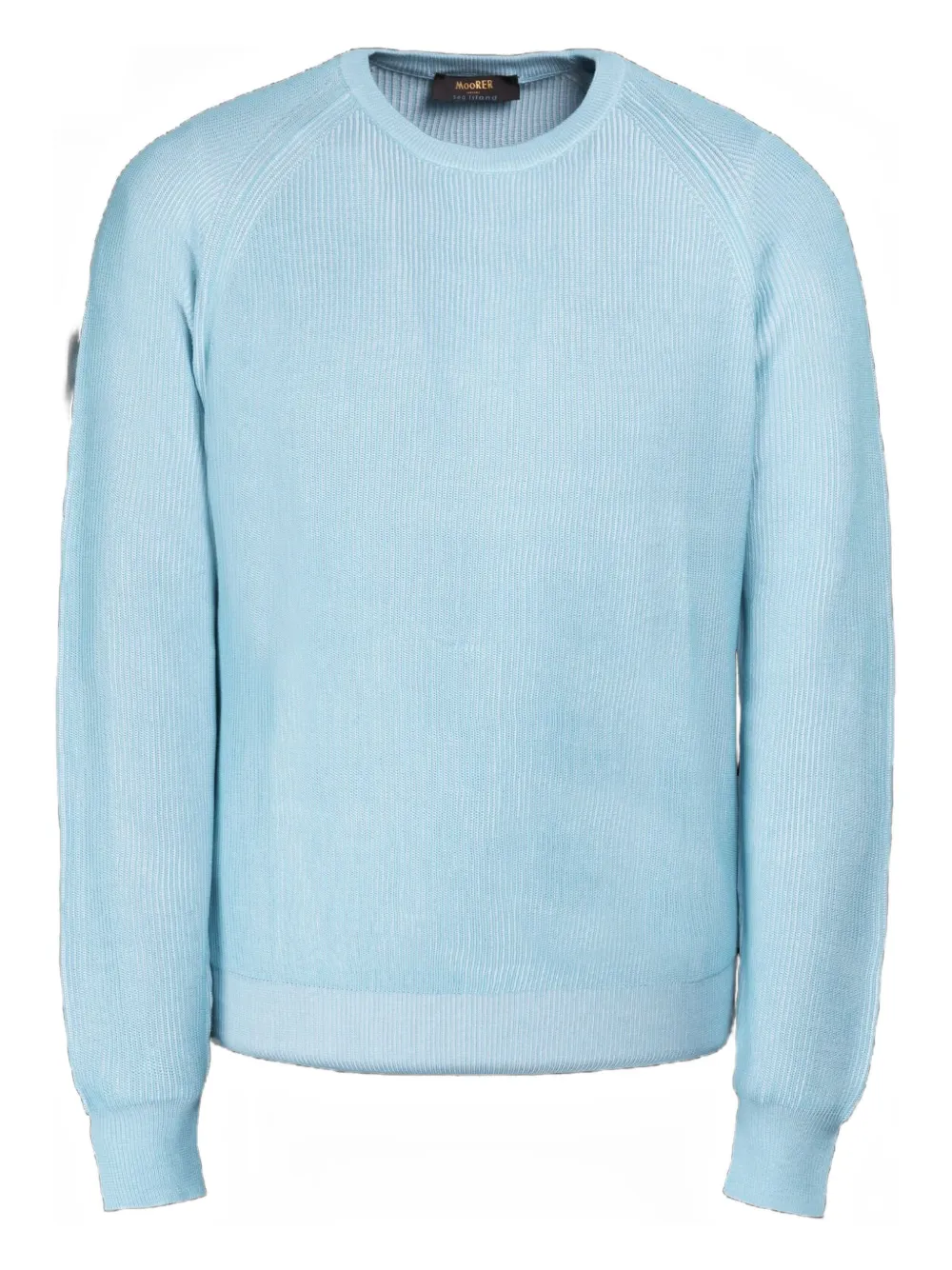 Moorer Ribbed Raglan-sleeve Sweater In Blue