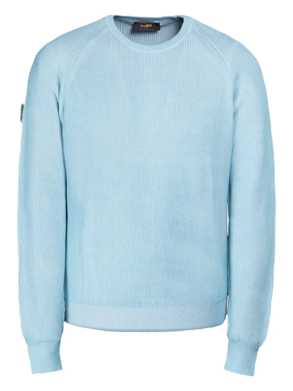 Moorer ribbed raglan-sleeve sweater | Blue | Image 1