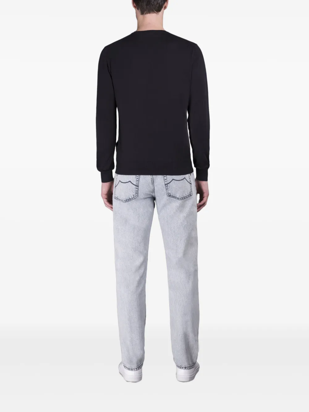 Moorer ORVIETO-SI5 katoenen trui met ronde hals Blauw