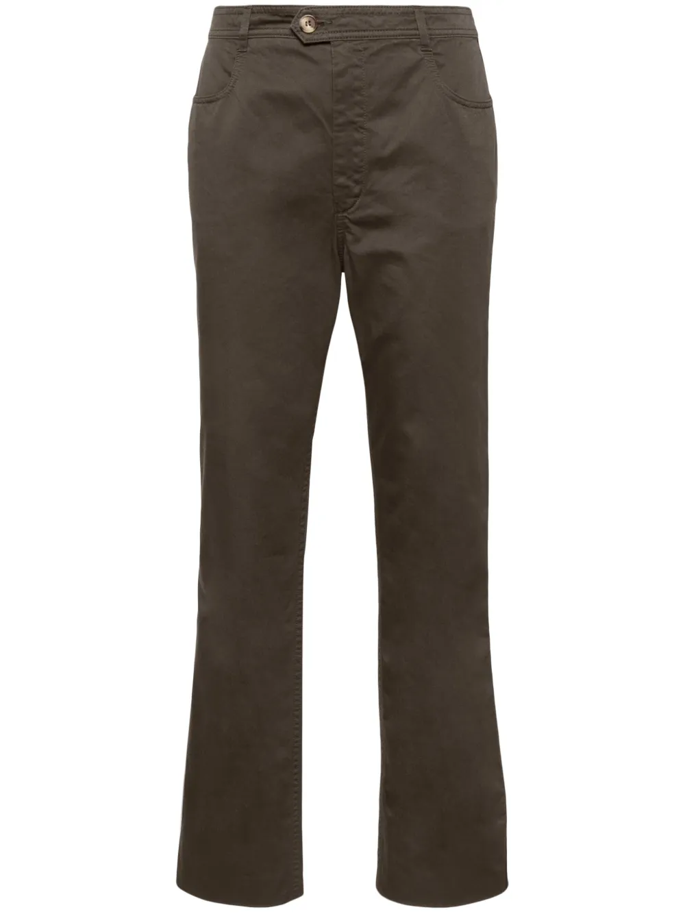 Saint Laurent straight-leg cotton trousers | Brown | Image 1