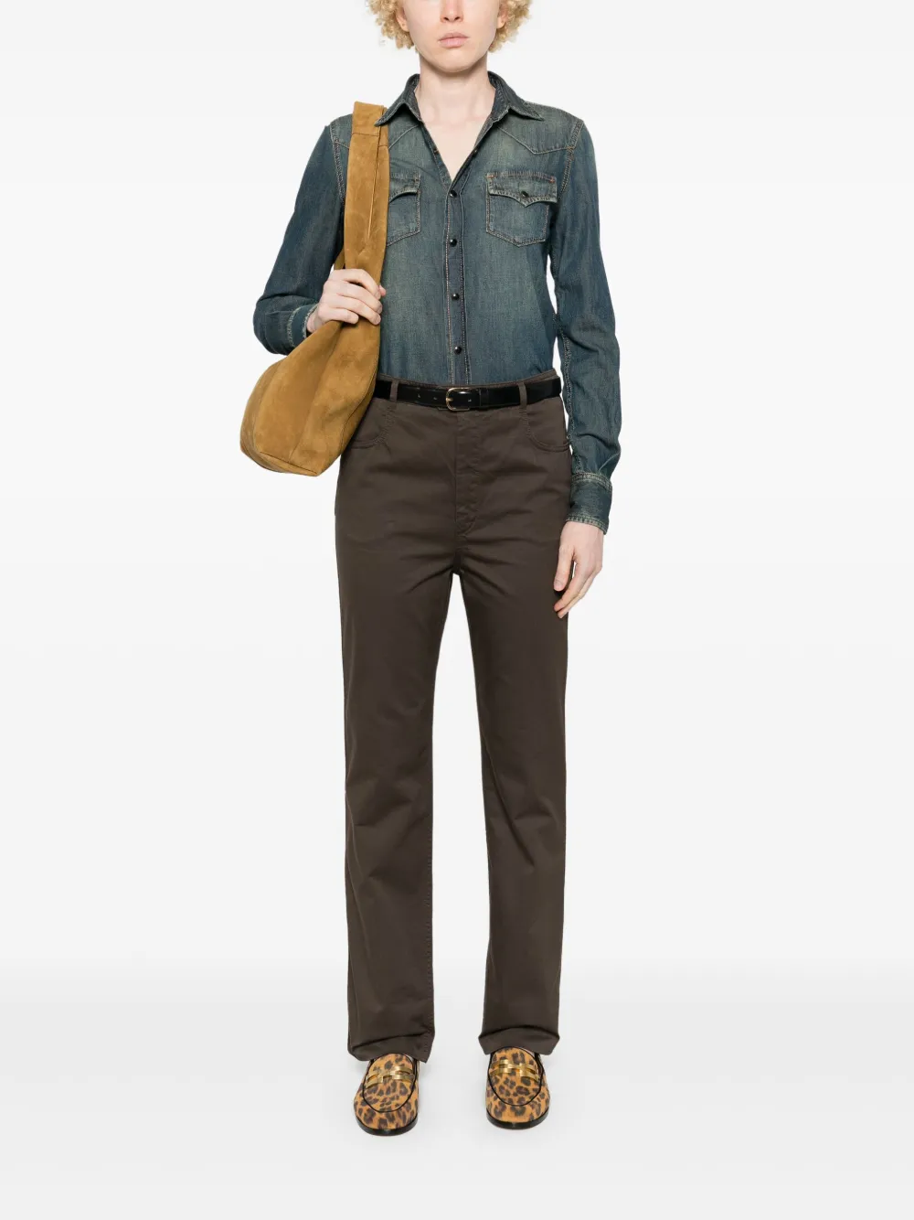 Saint Laurent straight-leg cotton trousers | Straight-Leg Pants | Image 2