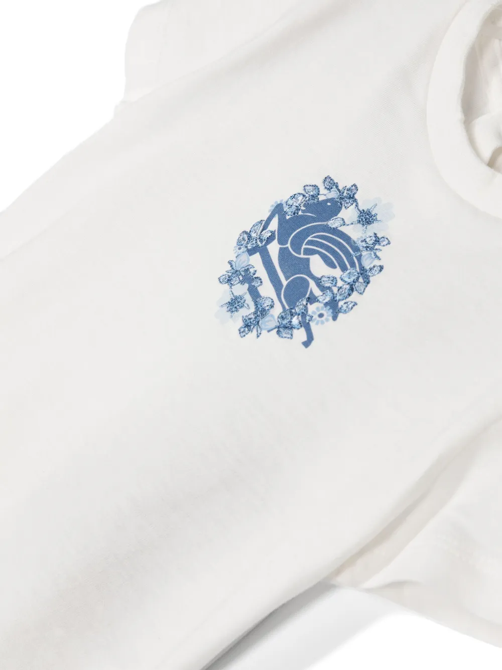 Shop Etro Pegaso-motif Cotton T-shirt In White