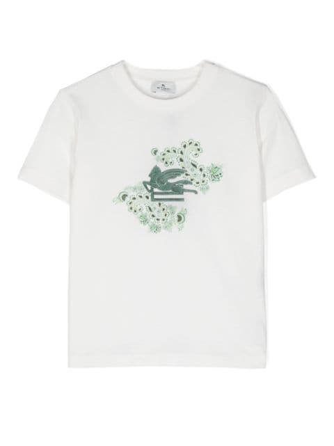 ETRO KIDS t-shirt en coton à motif Pegaso