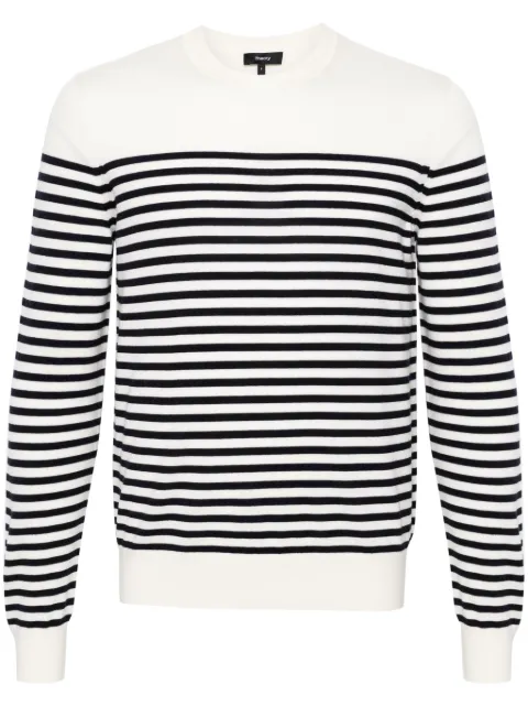 Theory striped wool blend jumper