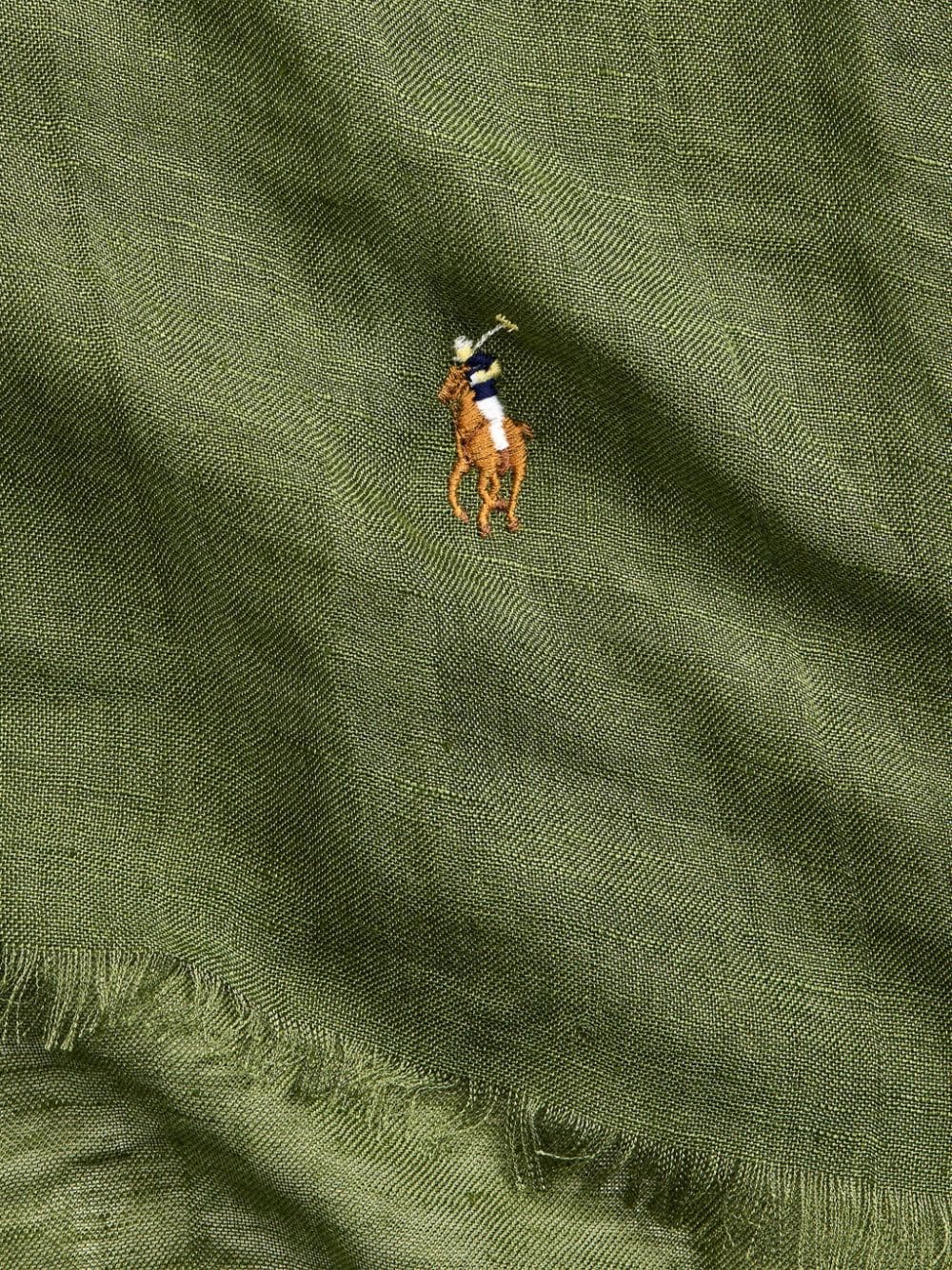 Polo Ralph Lauren Sjaal met borduurwerk Groen