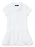 POLO RALPH LAUREN KIDS MESH-POLO DRESS-DRESSES-KNIT - White