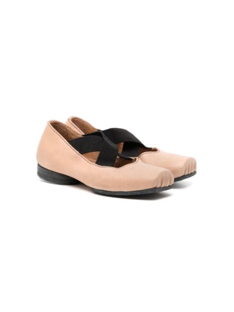Uma Wang square-toe leather ballet pumps