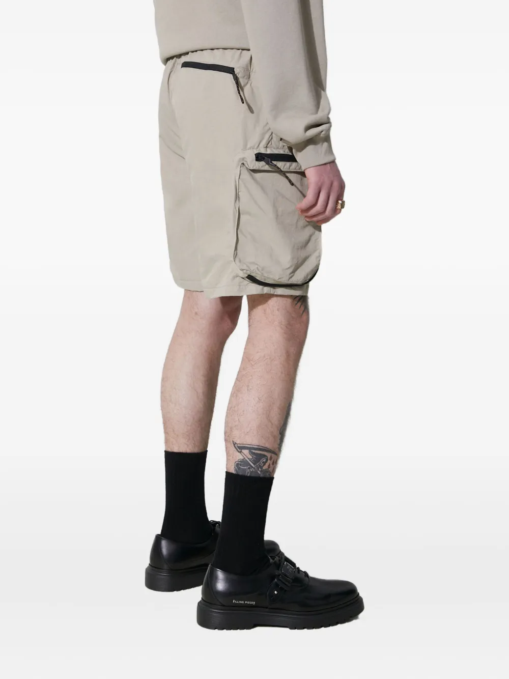 Alpha Industries Belted Cargo Shorts In Gray