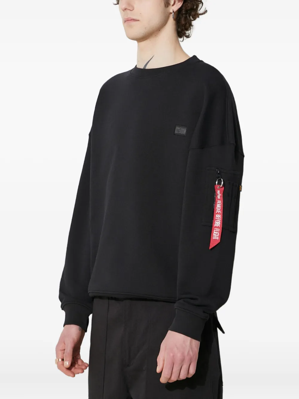 Alpha Industries Essentials Rl Crew-neck Sweatshirt In Black