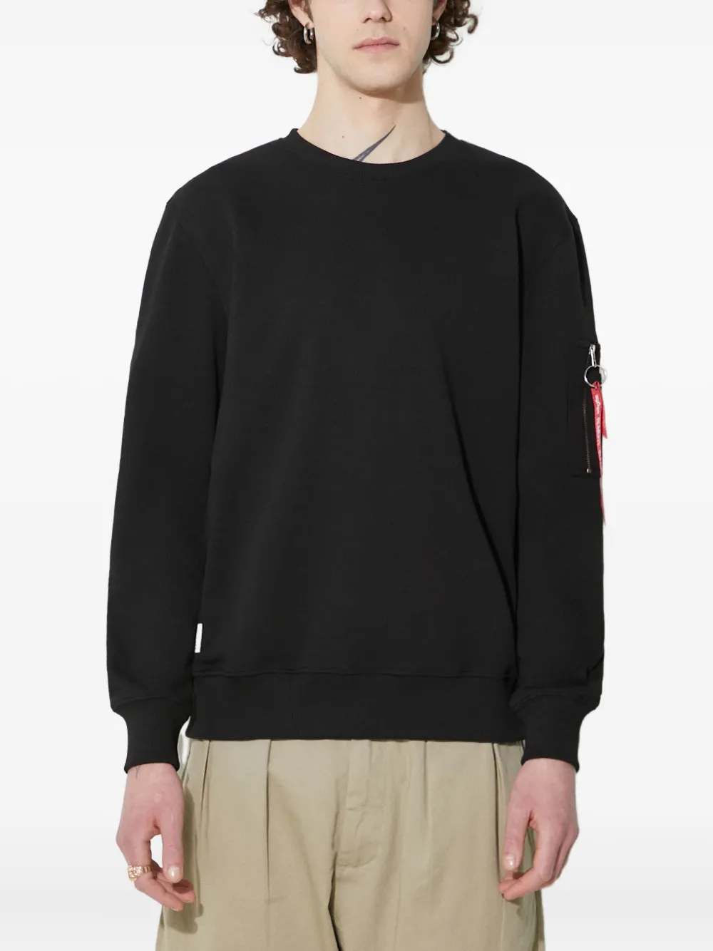Alpha Industries Usn Blood Chit Sweatshirt In Black