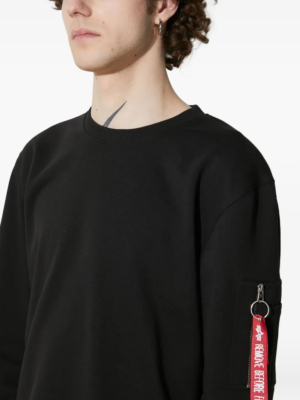 Alpha Industries Usn Blood Chit Sweatshirt In Black