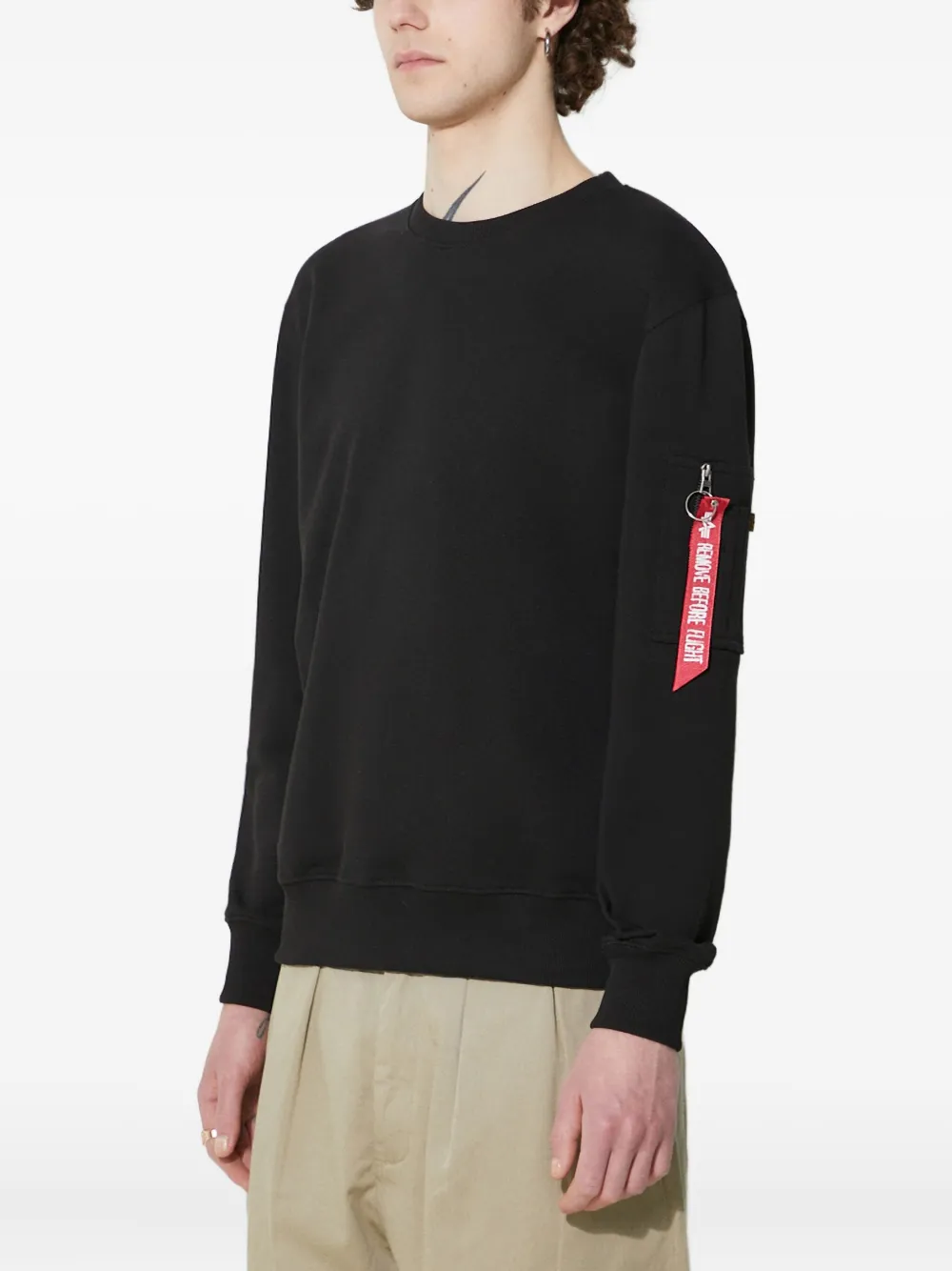 Alpha Industries Usn Blood Chit Sweatshirt In Black