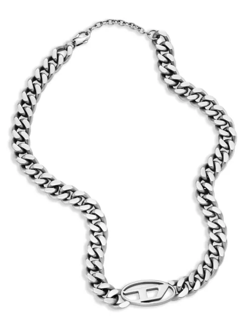 Collier Oval D en maille gourmette - Diesel - Modalova