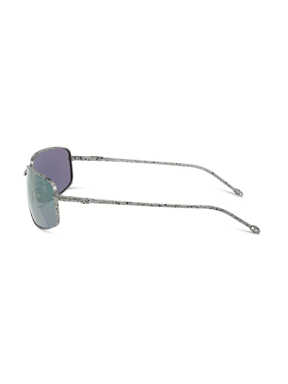 Shop Diesel Rectangle-frame Sunglasses In Silver