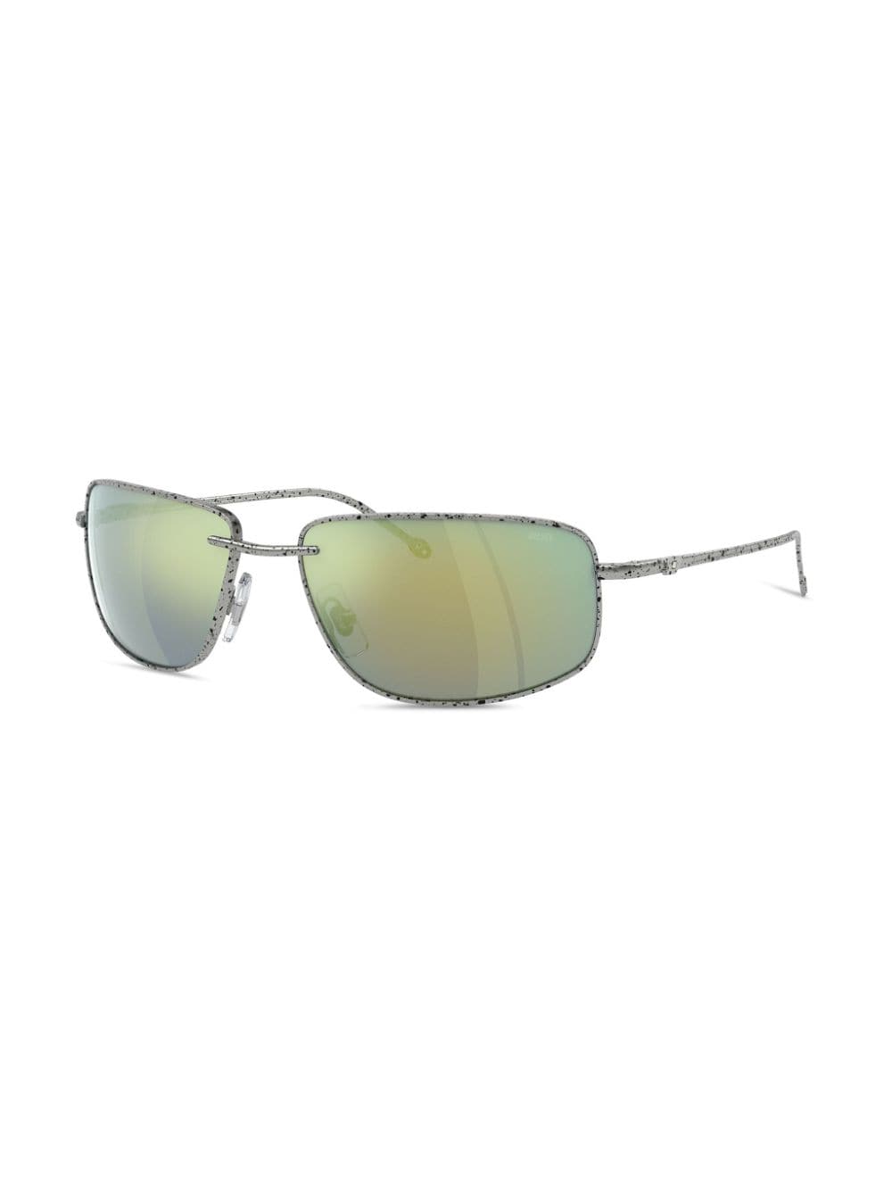 Shop Diesel Rectangle-frame Sunglasses In Silver