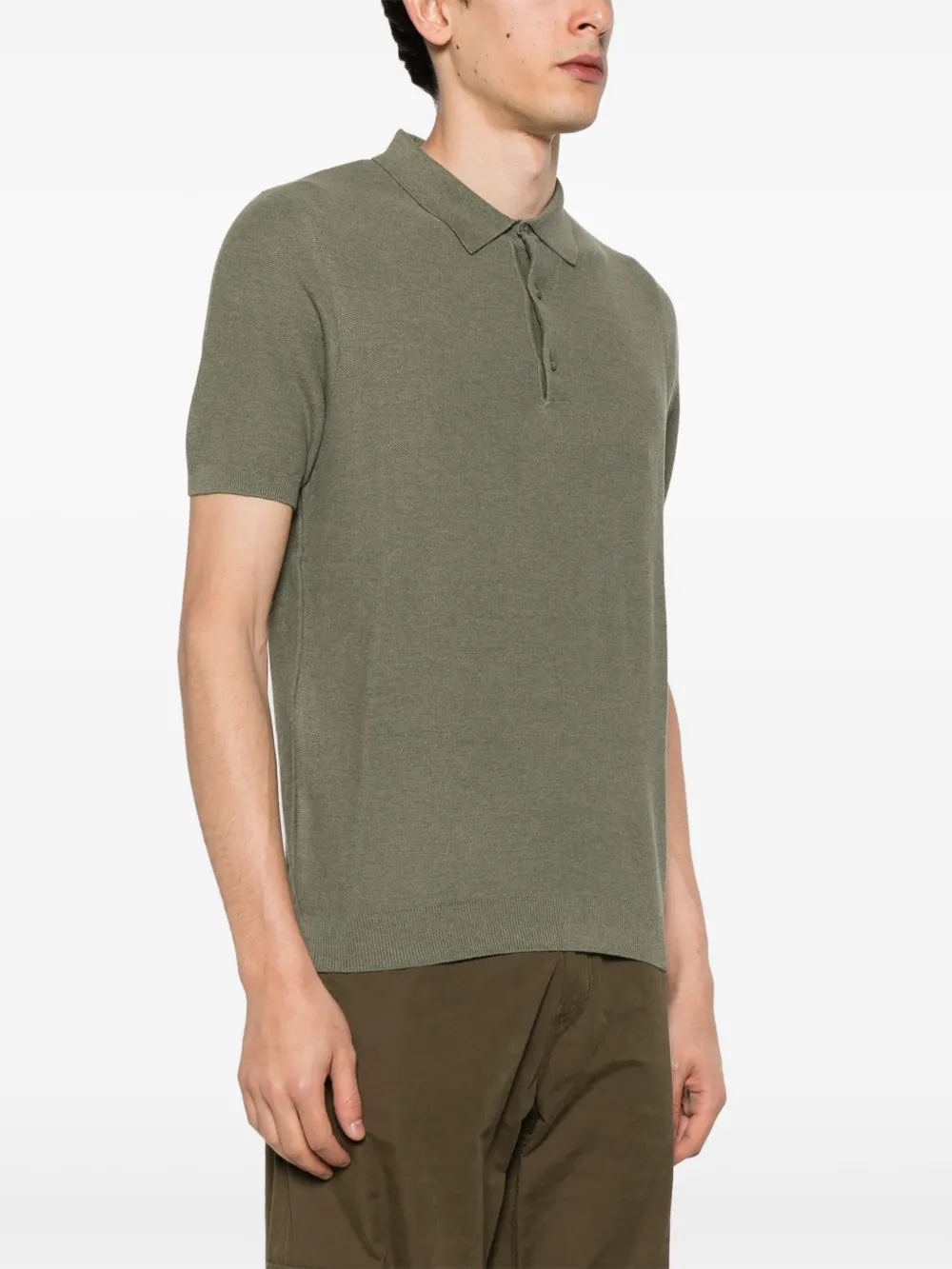 Shop Sunspel Fine-knit Cotton Polo Shirt In Green