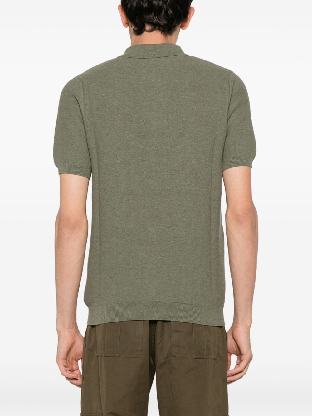 Shop Sunspel Fine-knit Cotton Polo Shirt In Green