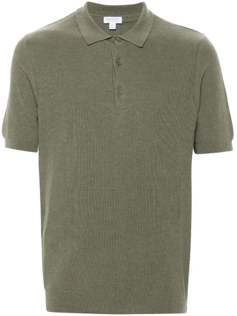 Sunspel fine-knit cotton polo shirt