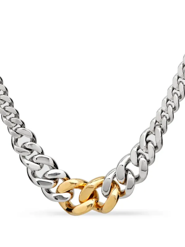 Tom Wood 18kt recycled-gold Dean duo-link Necklace | Silver | FARFETCH