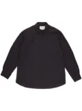 sacai pleat-detail button-up shirt - Black