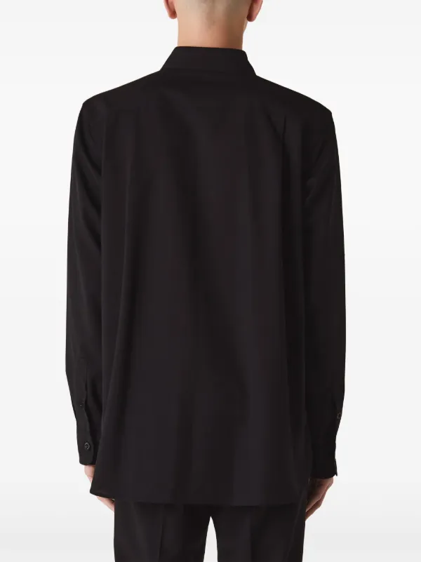 Sacai プリーツディテール シャツ | ブラック | FARFETCH JP