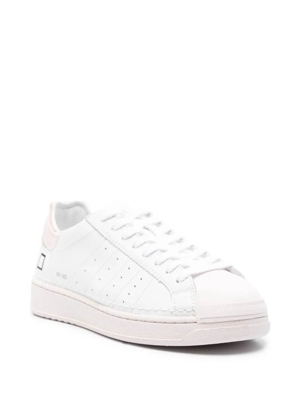 Shop Date Base Leather Sneakers In White