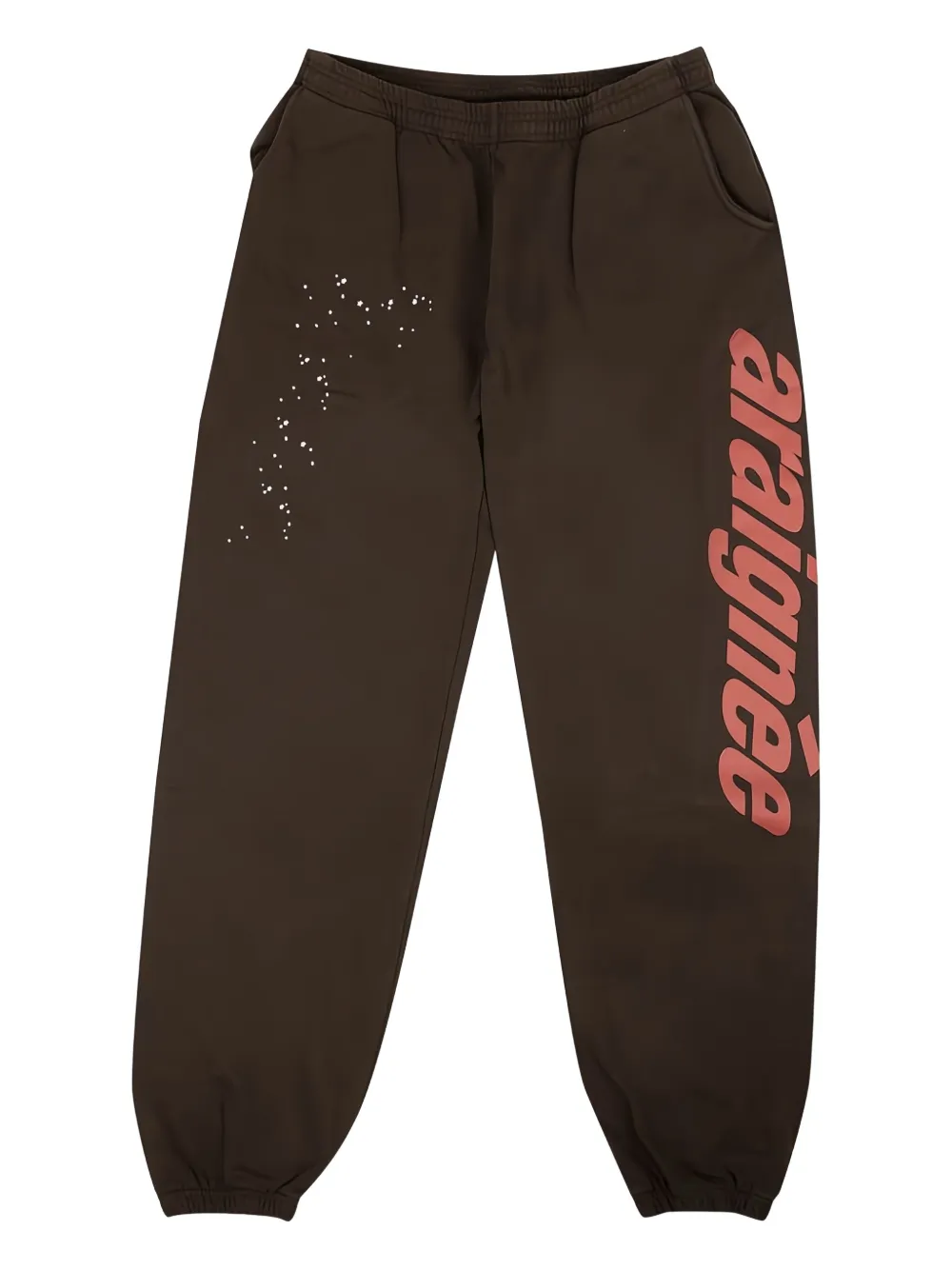 Sp5der Araignee Star-print Track Pants In Brown