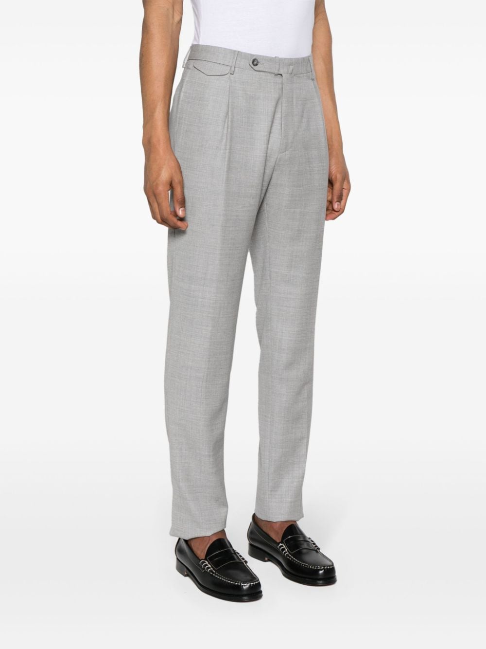 Shop Tagliatore Mid-rise Tailored Trousers In Grey