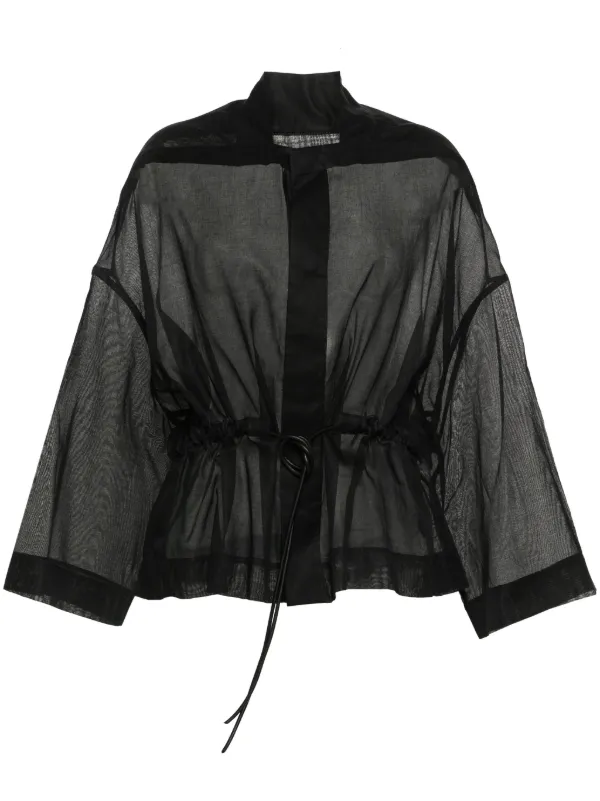 Rick Owens Sail semi sheer Jacket Black FARFETCH CA