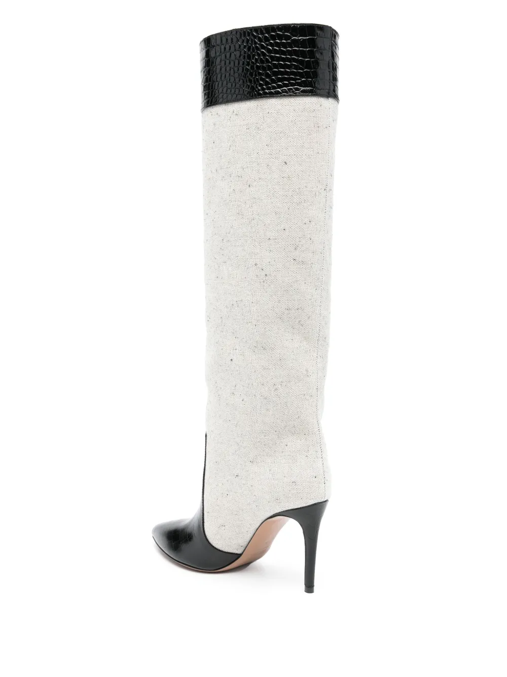 Shop Paris Texas 90mm Knee-high Leather Boot In Neutrals