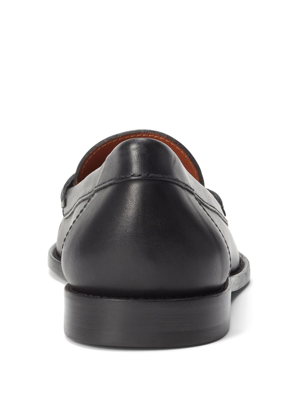 Shop Polo Ralph Lauren Penny-slot Leather Loafers In Black