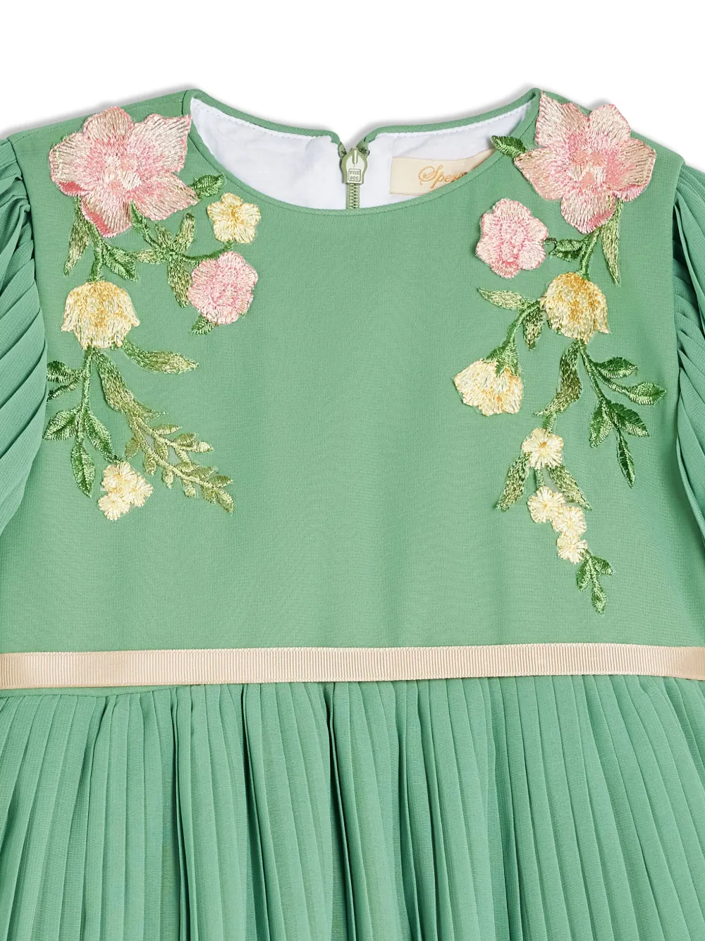 SPERANZA Jurk met bloemenpatch Groen