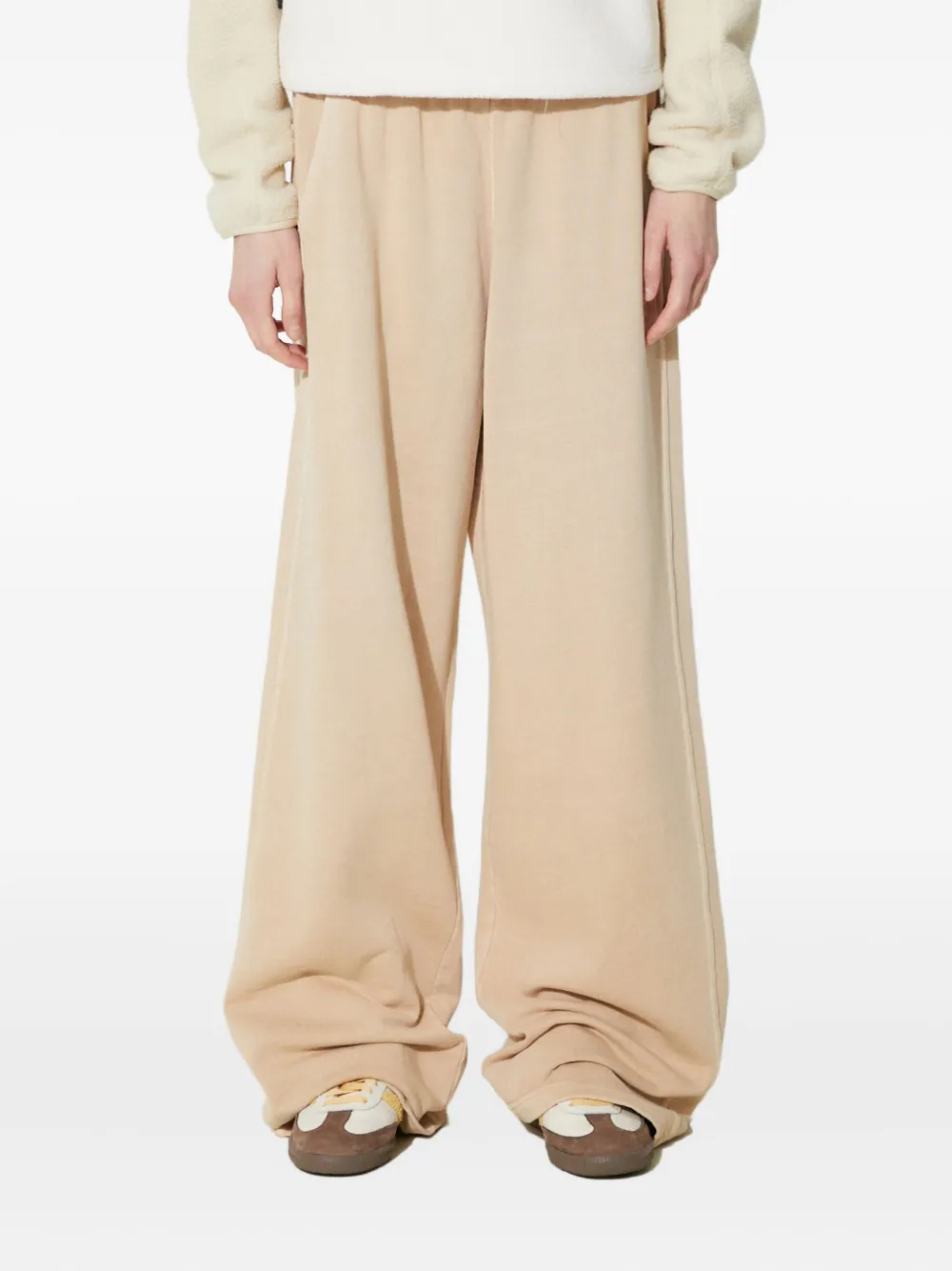 Adidas Originals Logo-embroidered Track Pants In Neutral