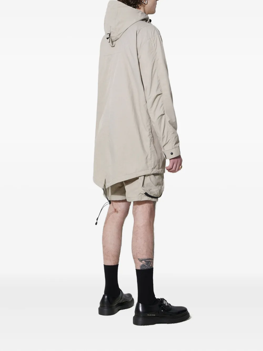 Alpha Industries Utility Fishtail Uv Hooded Jacket In Gray