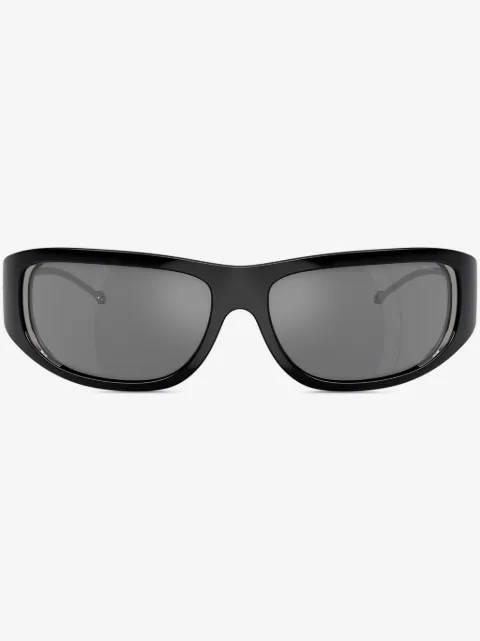 Diesel logo-plaque rectangle-frame sunglasses