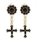 Dolce & Gabbana cross-charm drop earrings - Gold