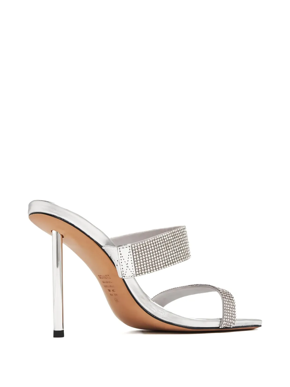Schutz 110mm crystal-embellished stiletto sandals Zilver