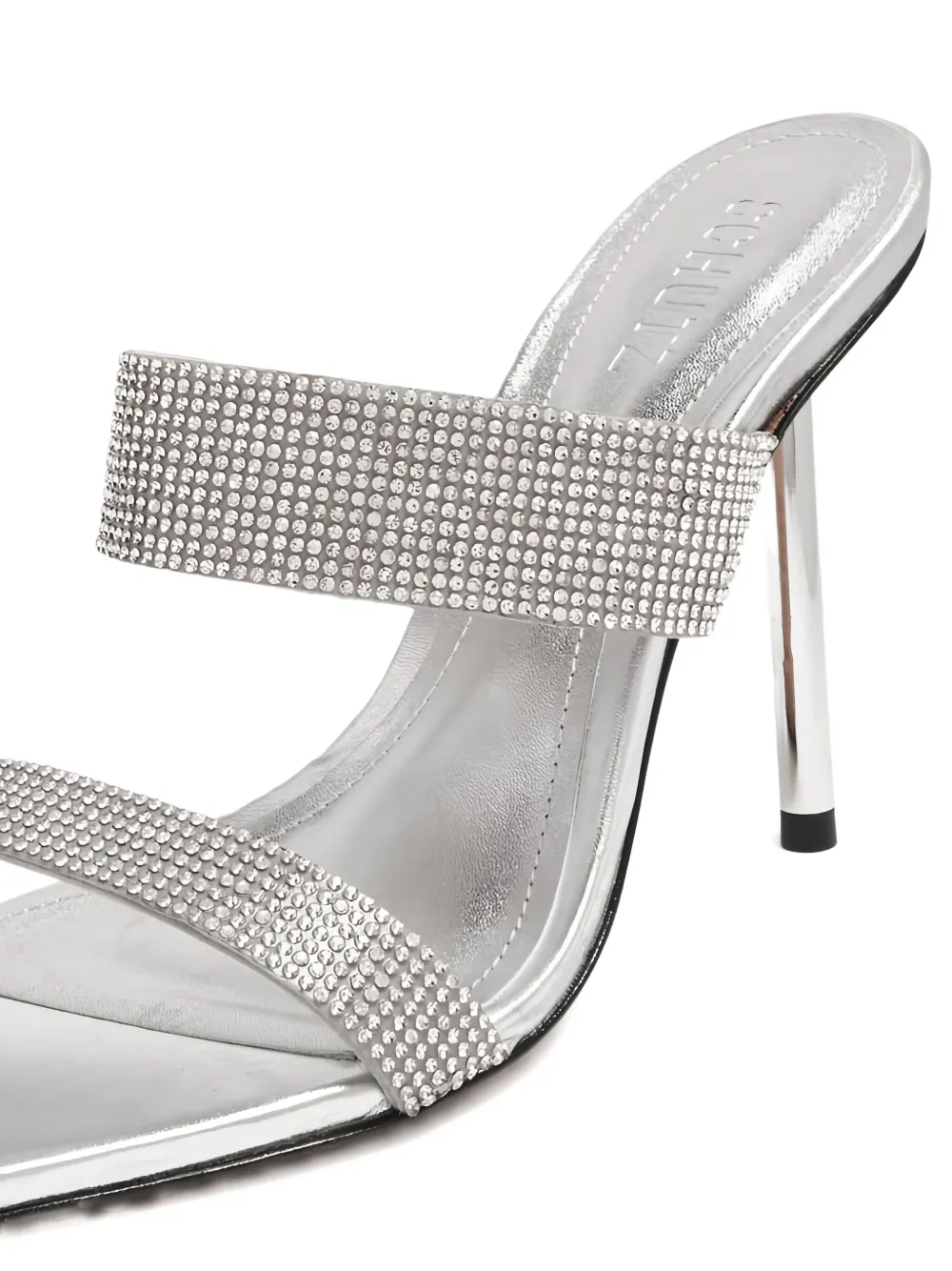 Schutz 110mm crystal-embellished stiletto sandals Zilver