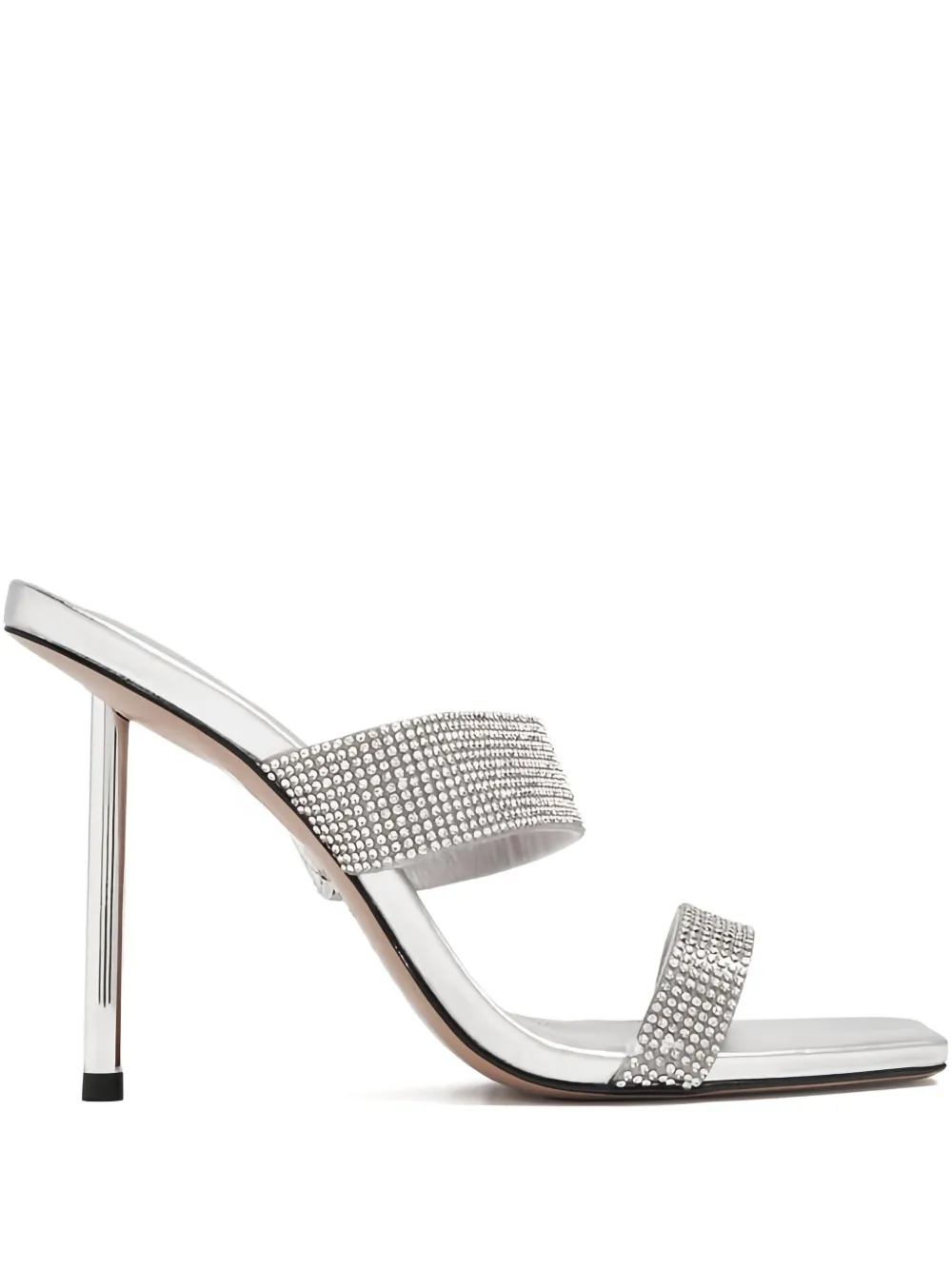 Schutz 110mm crystal-embellished stiletto sandals Zilver