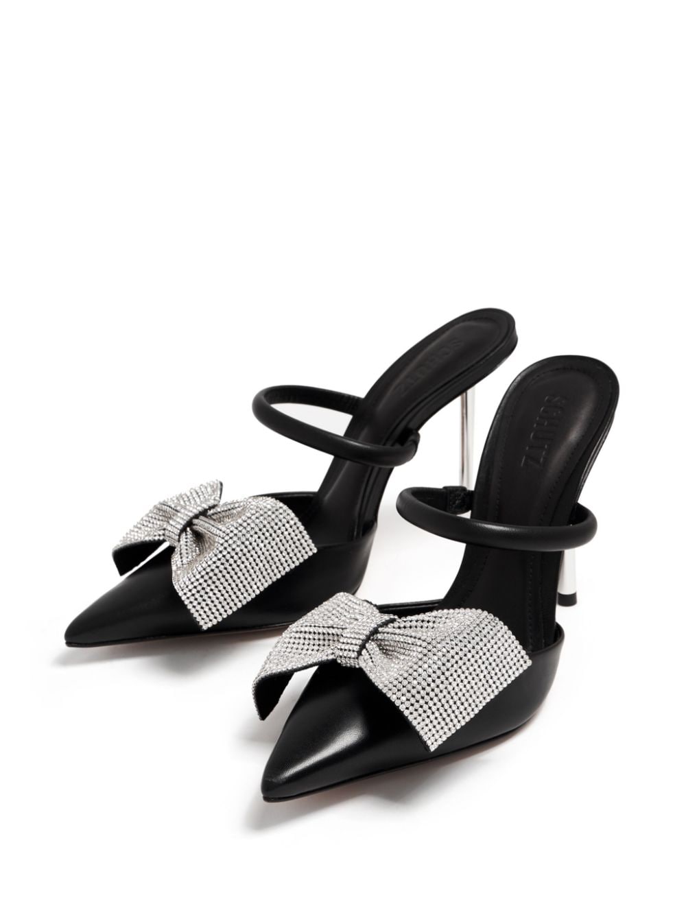 Shop Schutz Mila 100mm Bow-detail Mules In Black