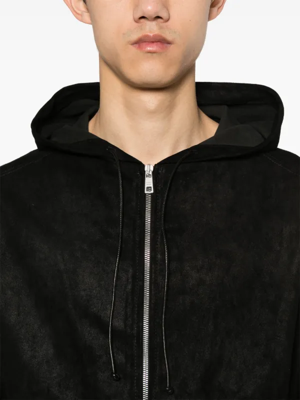 Giorgio Brato Suede Hooded Jacket | Black | FARFETCH