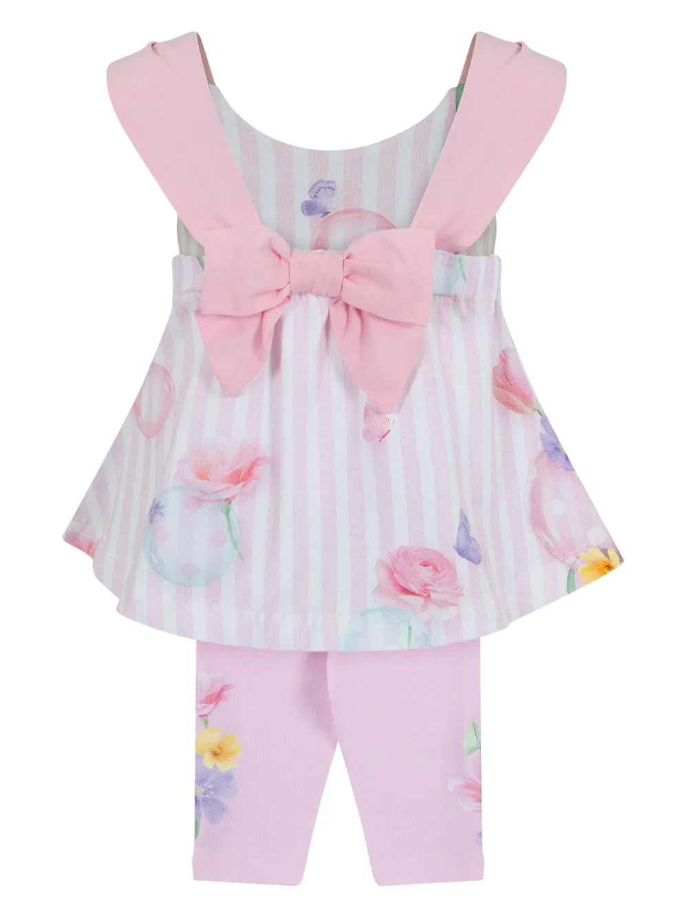 Shop Lapin House Floral-print Two-piece Set In Pink